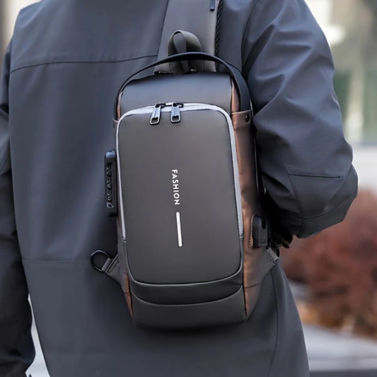 Anti-Theft Sling Bag With A USB Charging Cable
